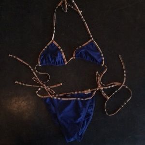 Burberry Royal Blue Triangle Bikini
